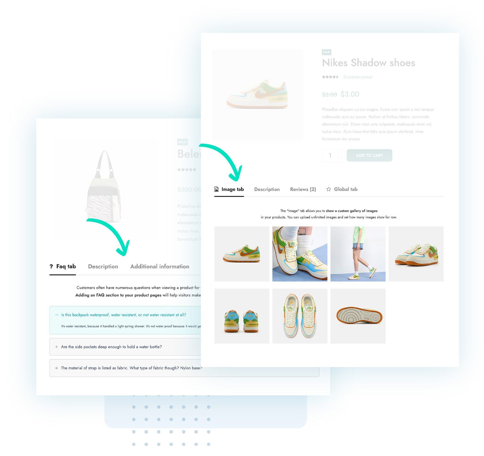 Custom tabs on product pages
