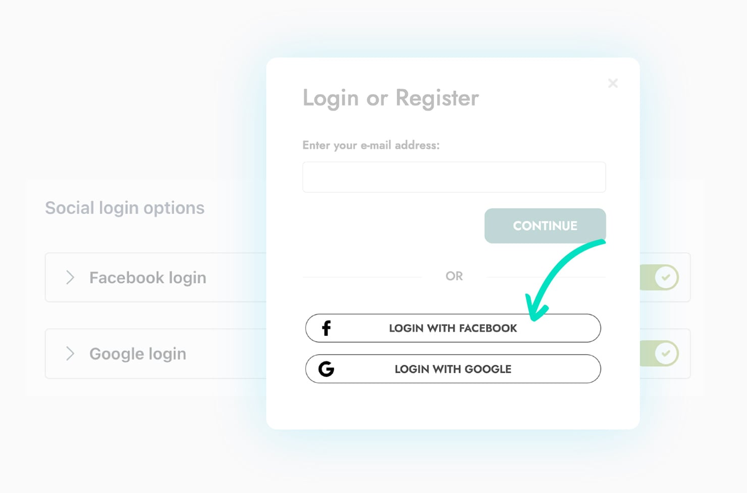 Login with Facebook and Google
