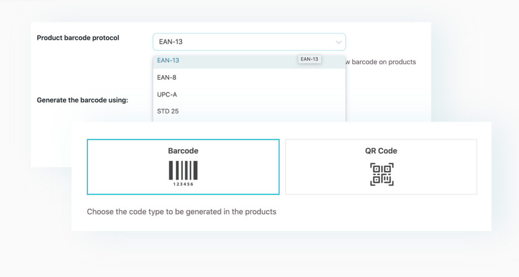 Generate QR code or barcode on WooCommerce products