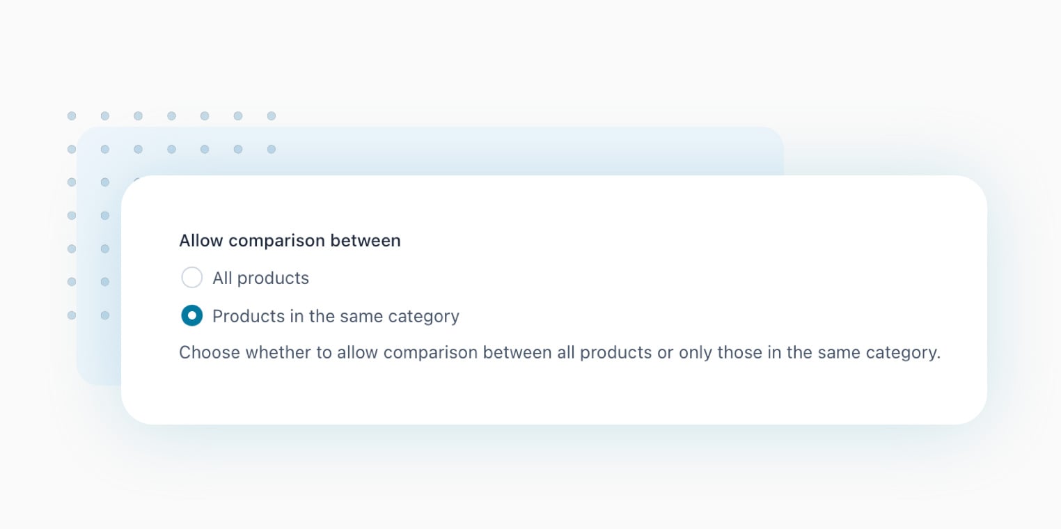 Compare by the same category