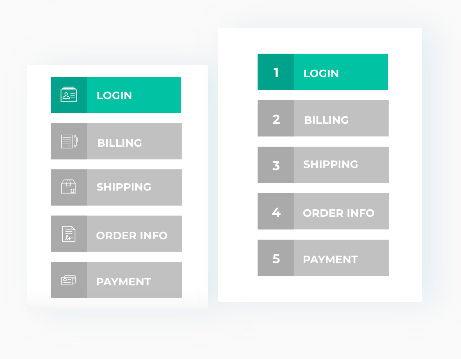 Multi Step Checkout icons