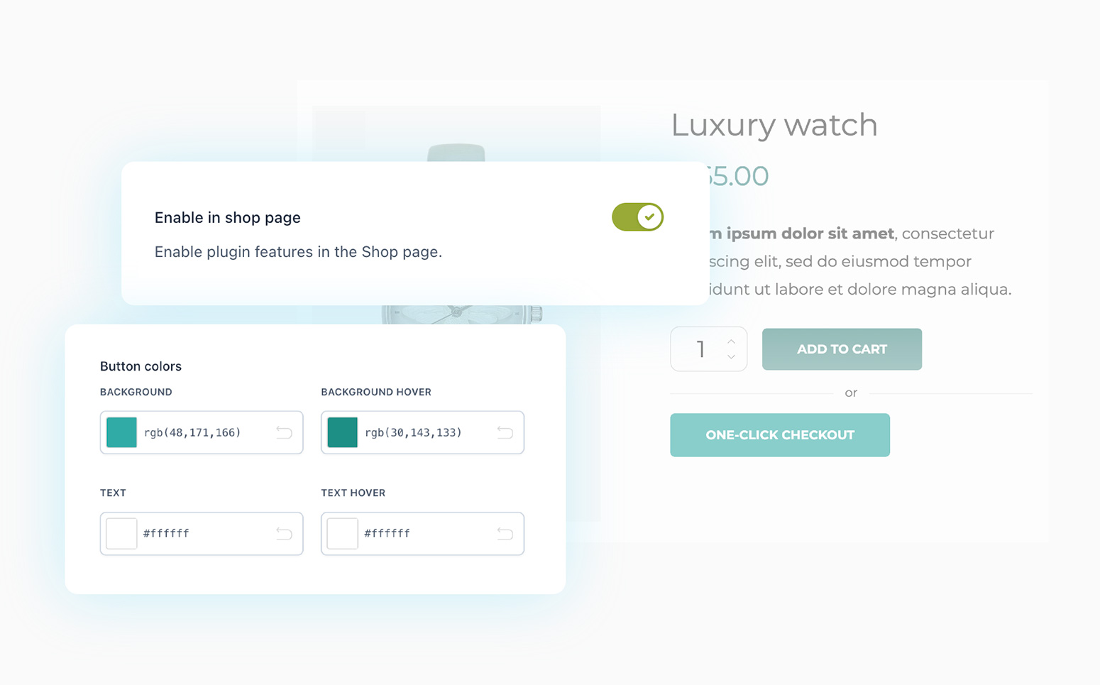 One-click button customization