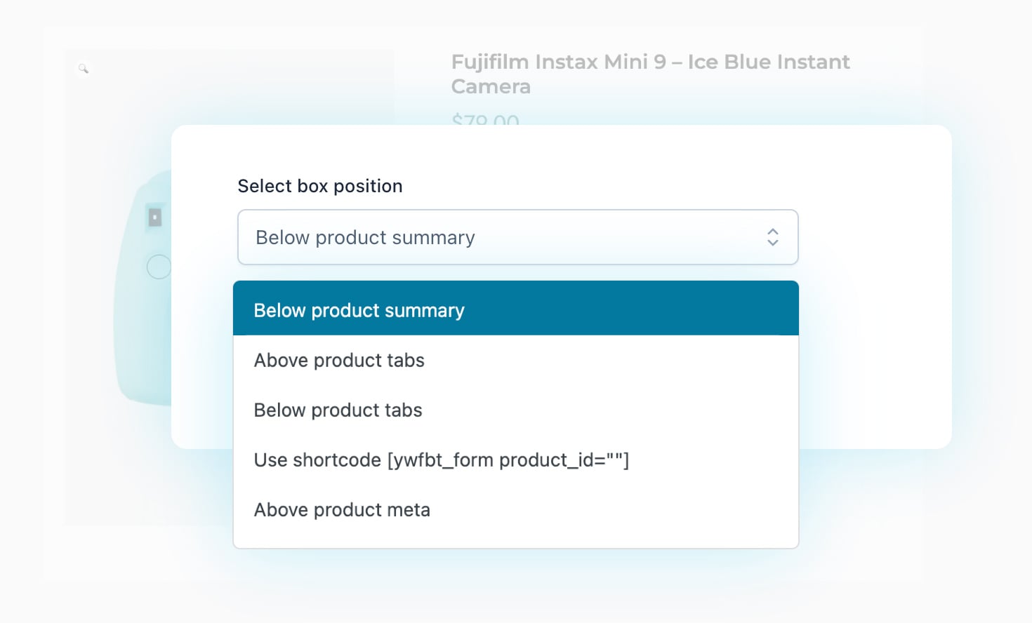 Upsell product box position