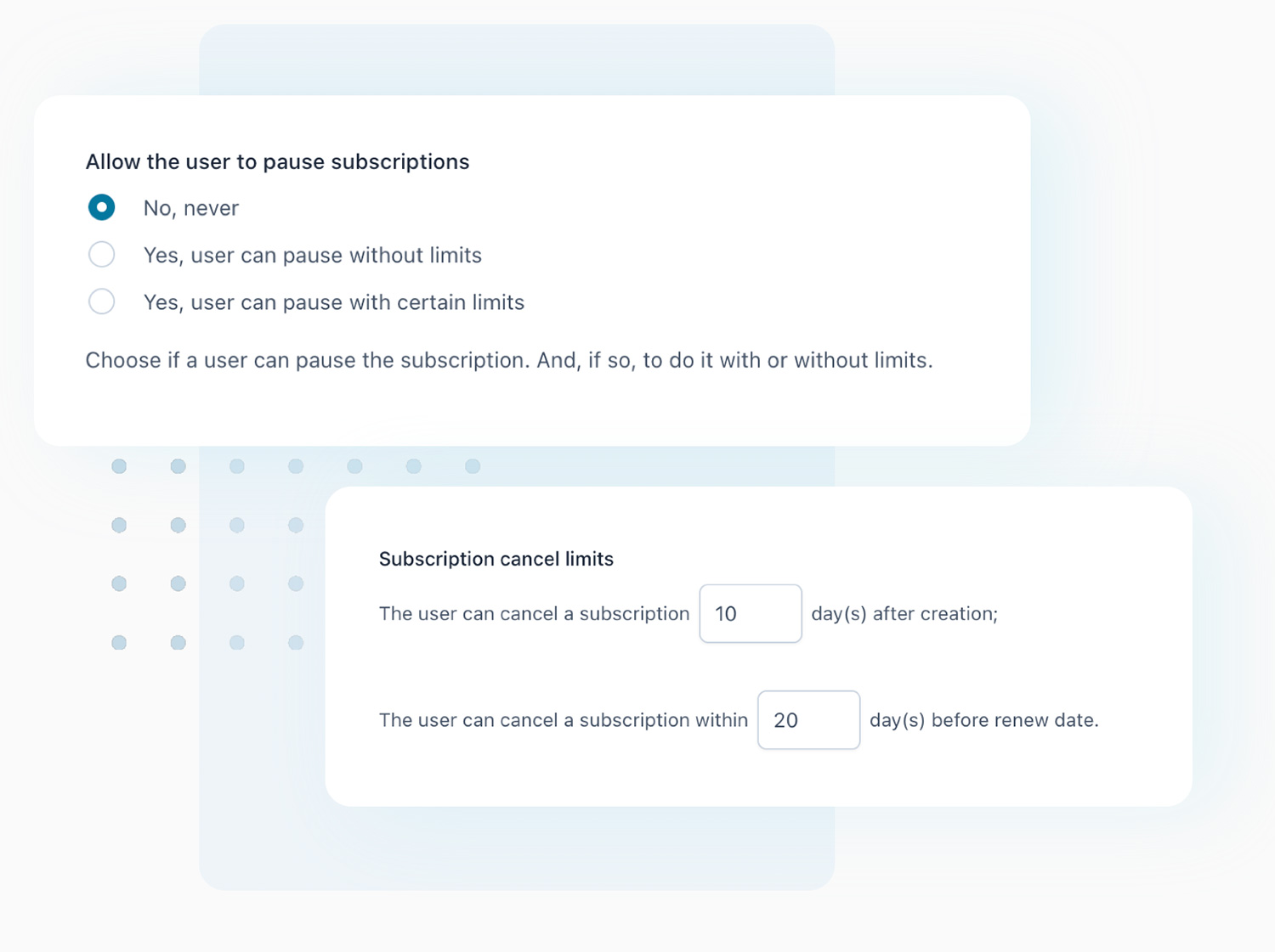 Cancel or pause subscription