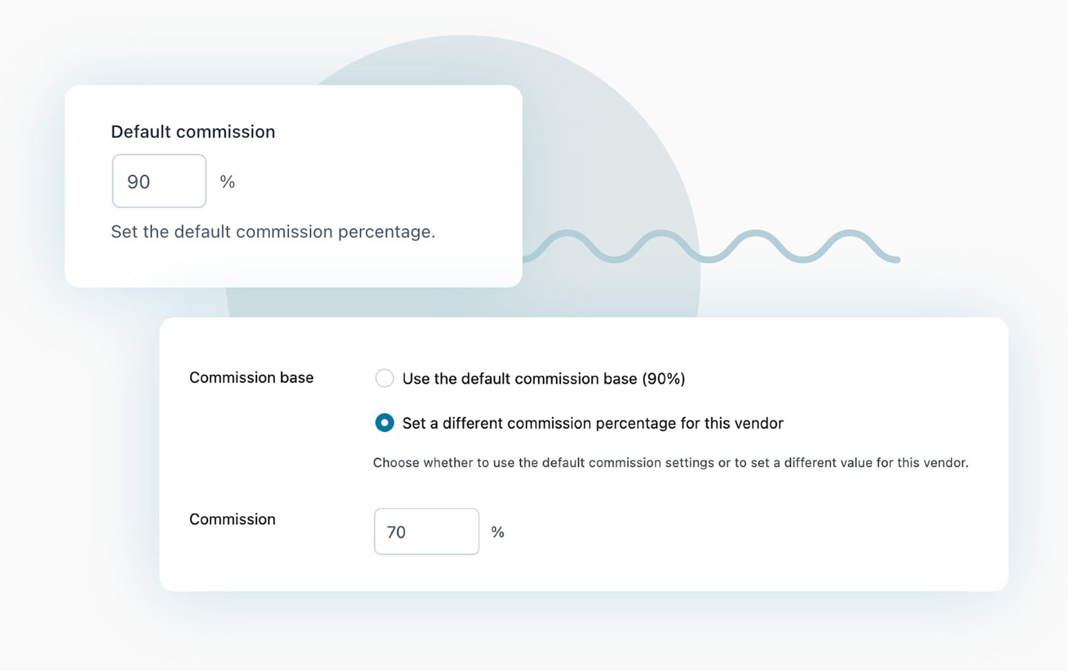 Set vendors commission