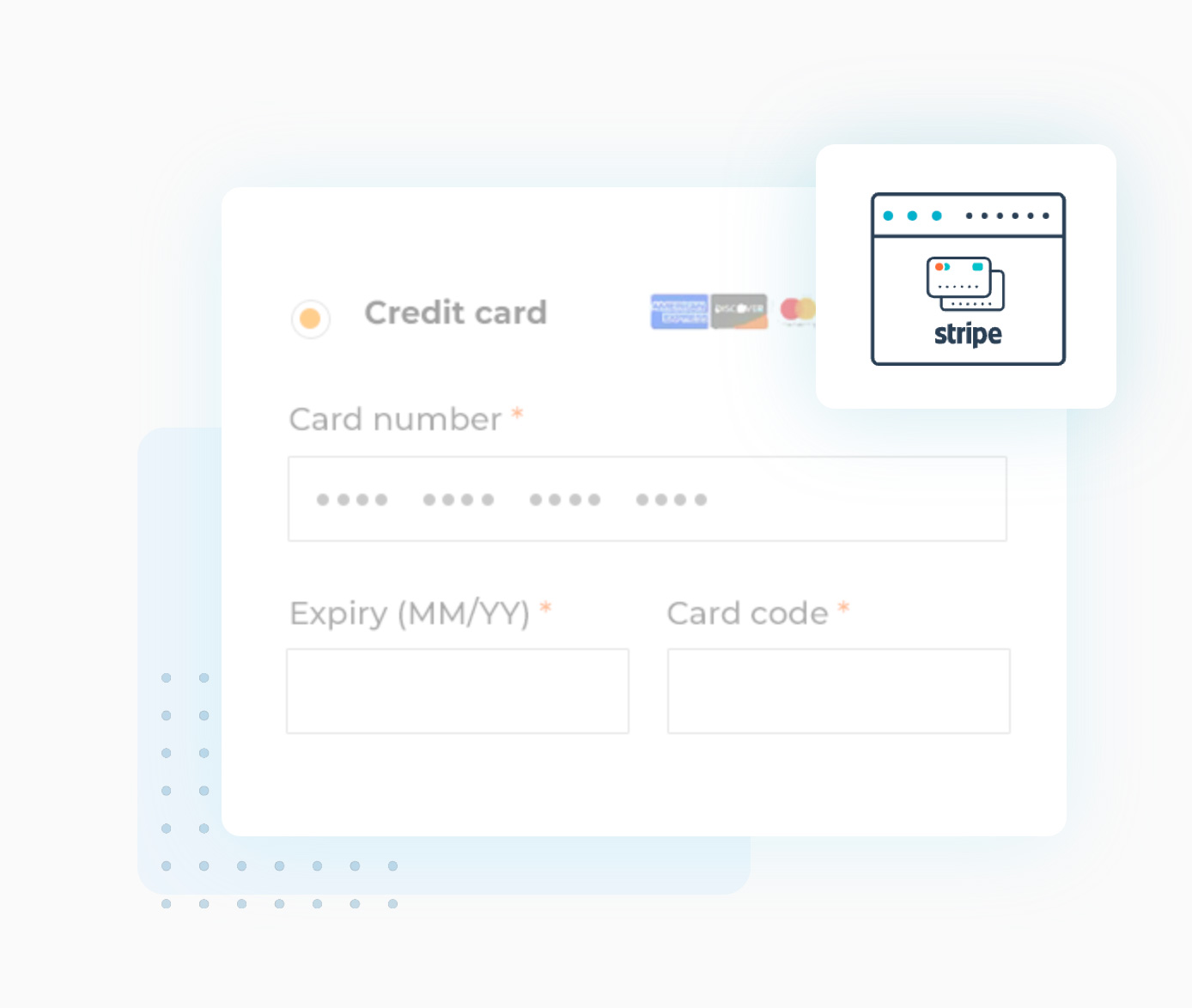 One-click purchase paid with saved card