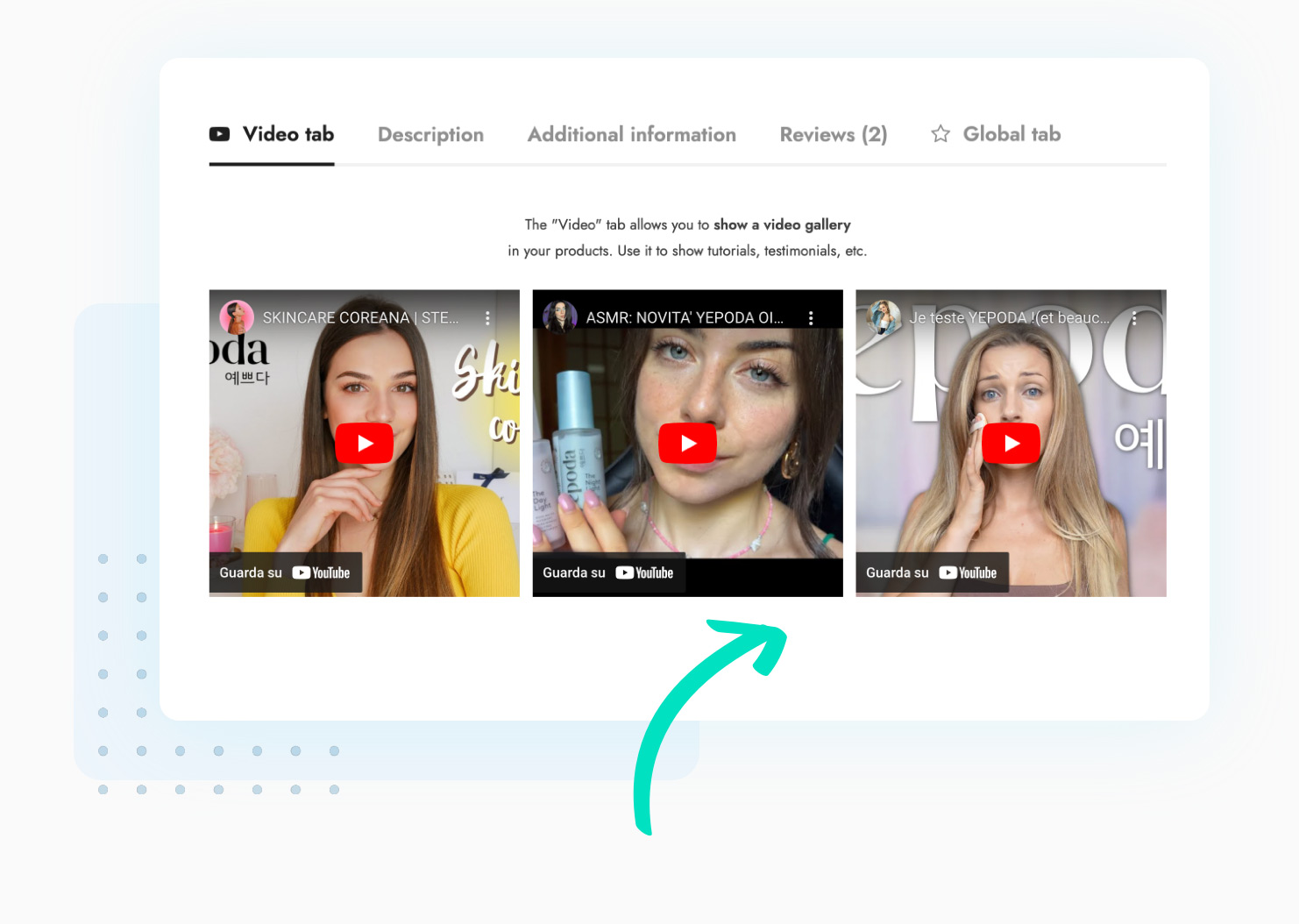Video gallery layout