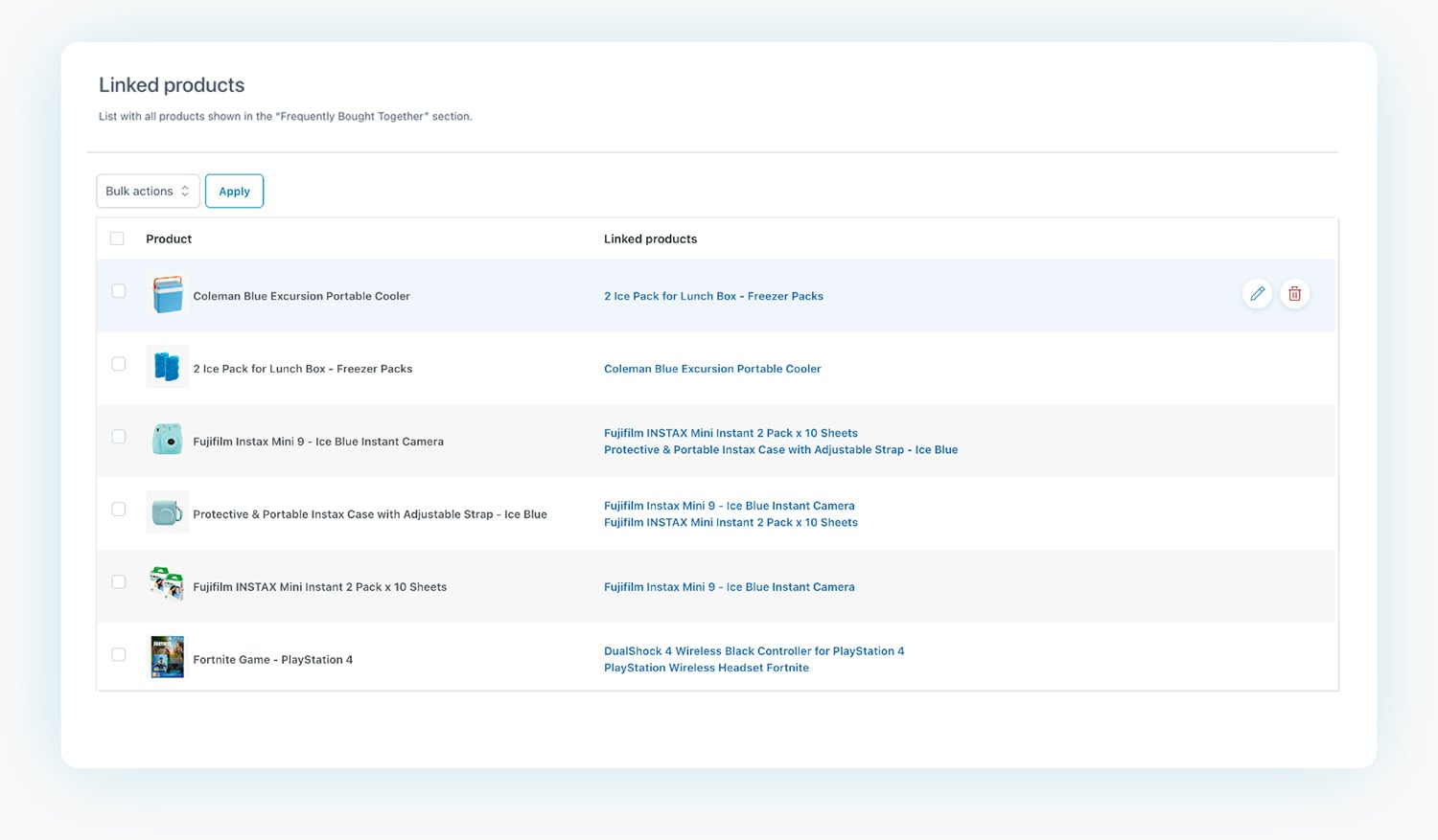 Manage recommended products easily