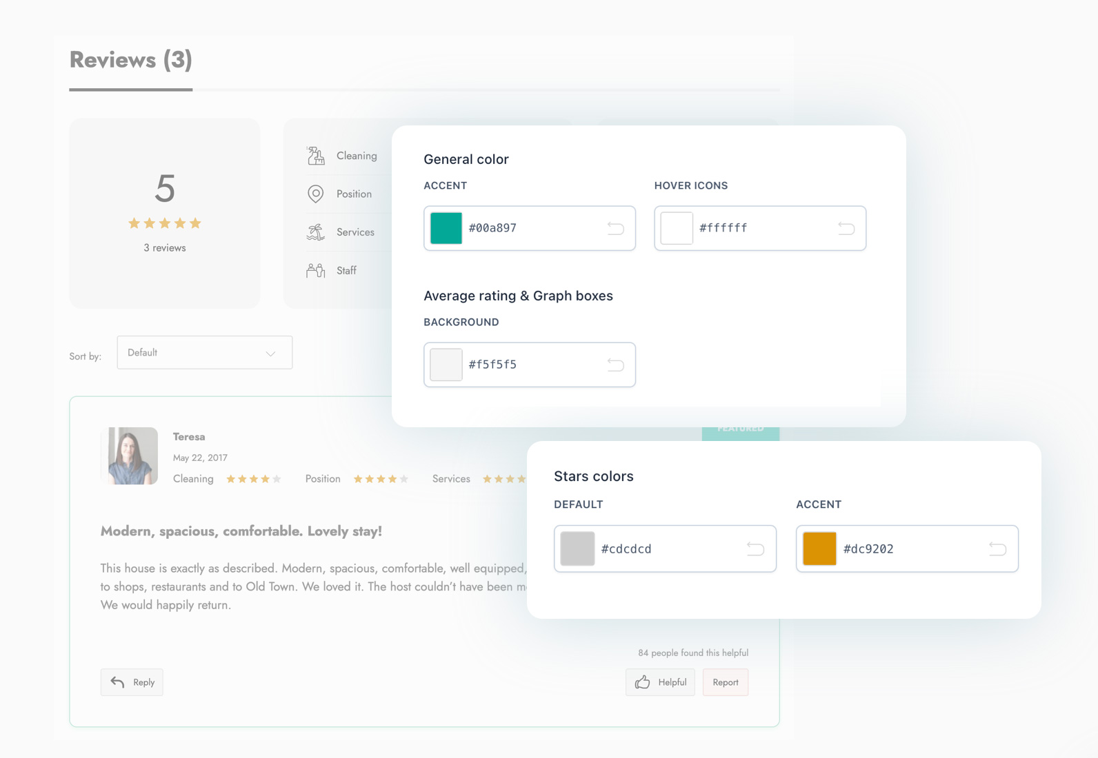 Review box customization