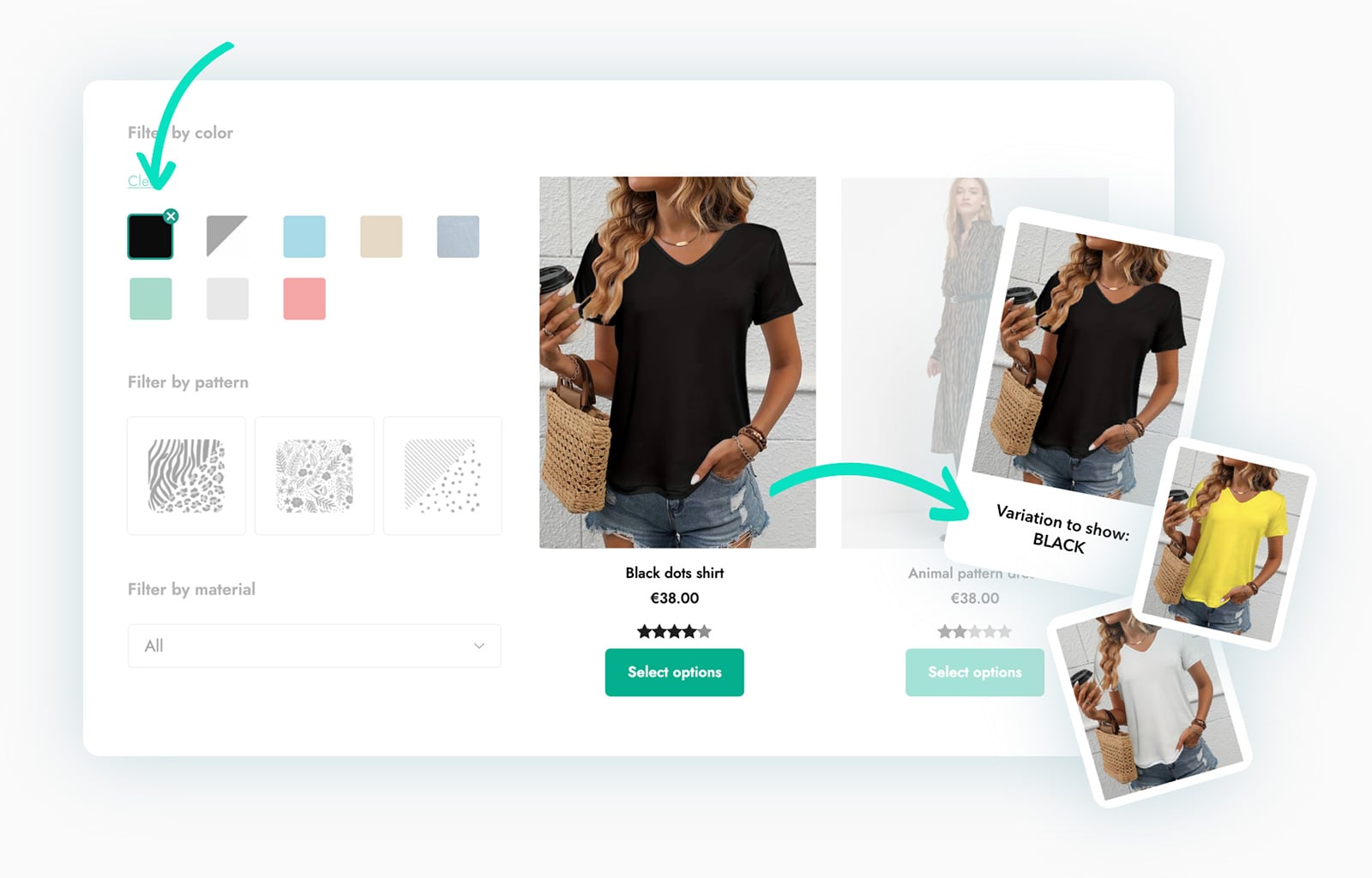 Support for filters and variable products