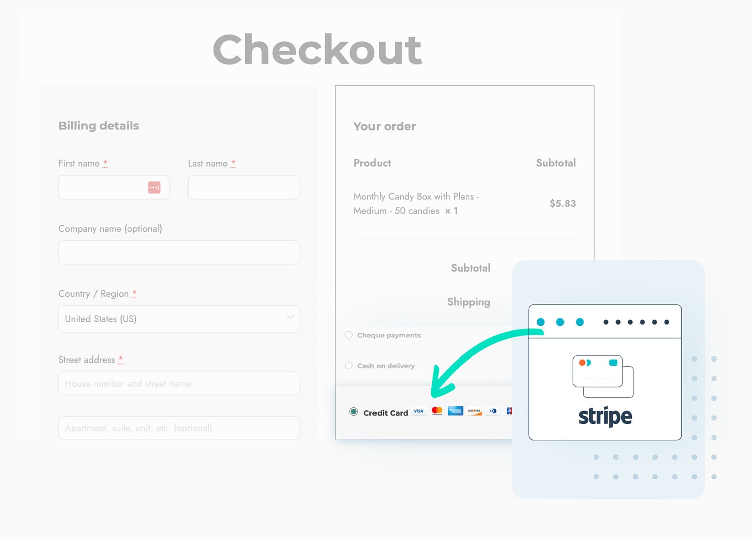 Subscription automatic payment with credit card