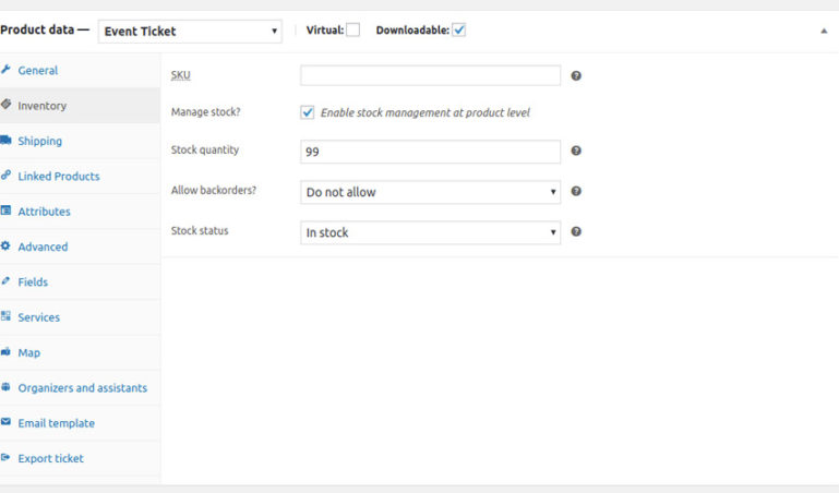 Event ticket inventory