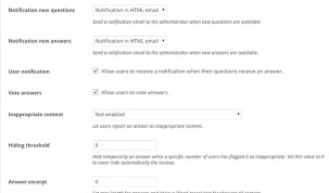 Tab "Advanced" - Panel options