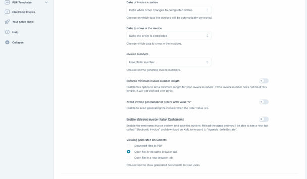 General options (1/2)