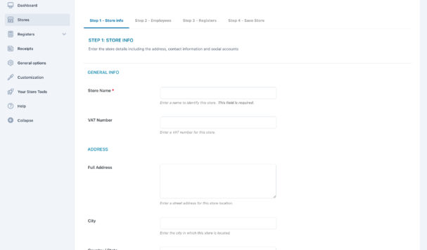 Store creation (1/4) - General info