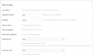 Slider configuration settings 2