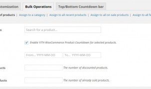 Bulk operations for selection of products