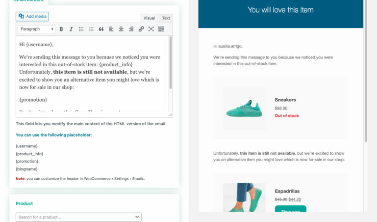 Email advanced editor - promotional email