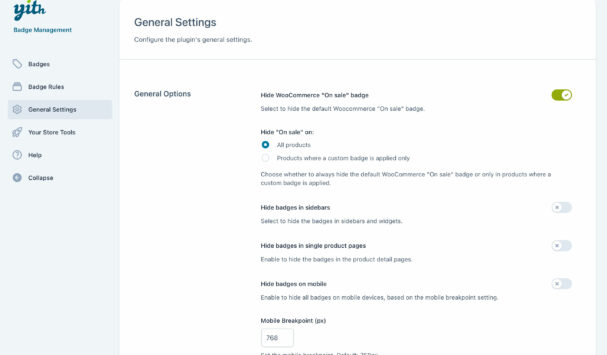 General settings (1/2)