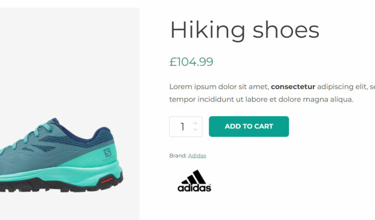 Brand on product page