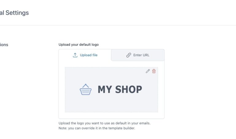 General settings - Logo options