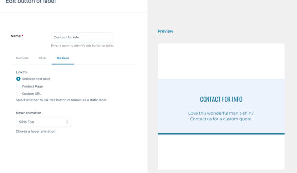 Buttons builder (3/3) - Options