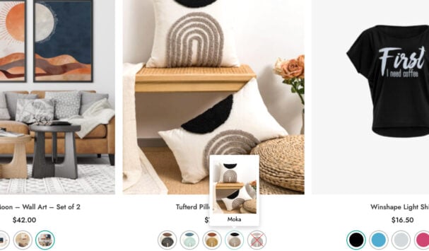 Image swatch tooltip