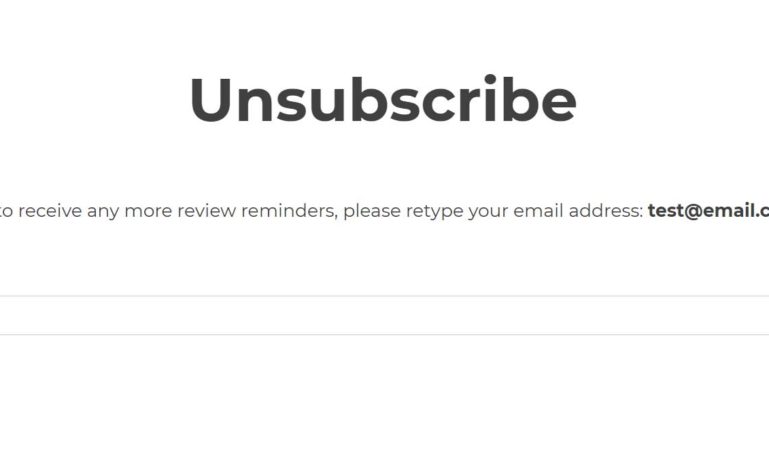 Unsubscribe form