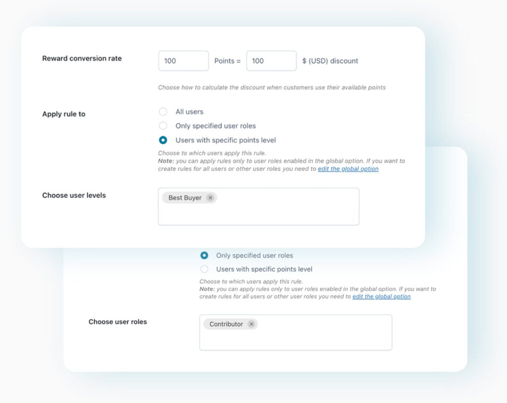 Different conversion rates by users