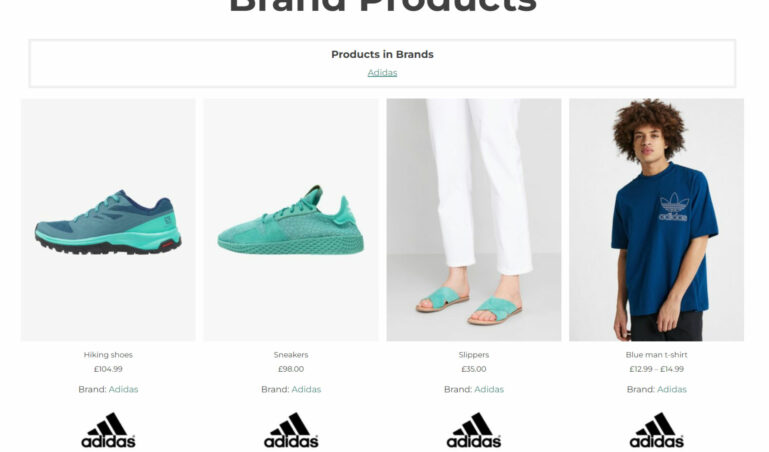 Products by brand shortcode