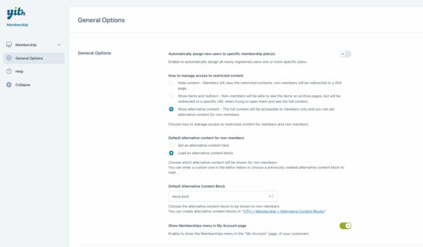 General options (1/2)