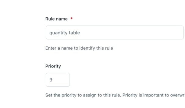 Rule general options