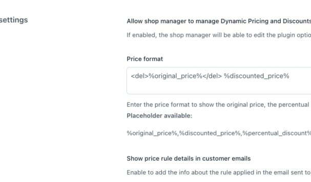 Settings - General options
