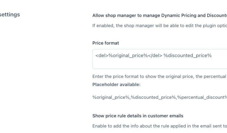 Settings - General options