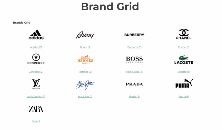 Brand grid shortcode - no grouping