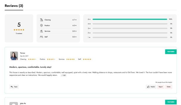 Review with multi-criteria