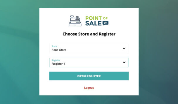 Choose store and register