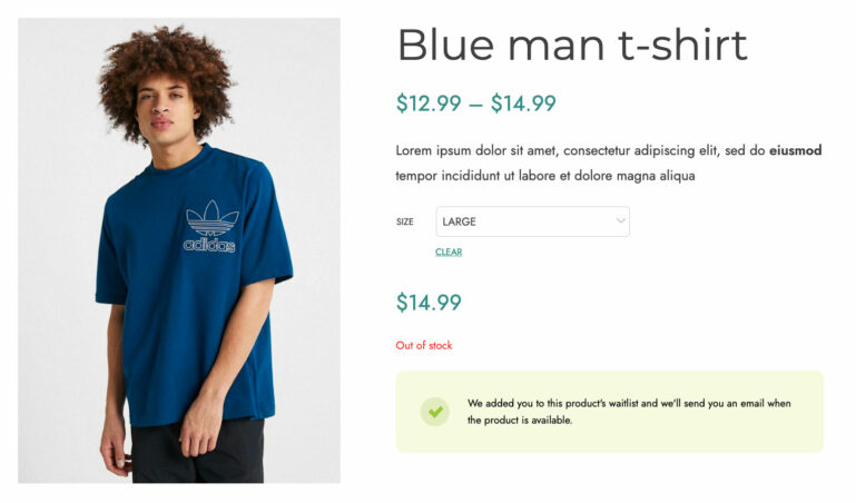 User added to the waitlist