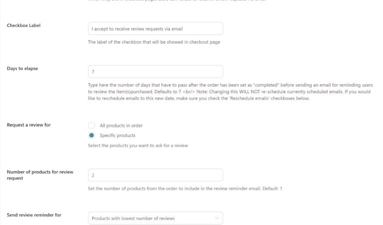 Request settings (1/2)