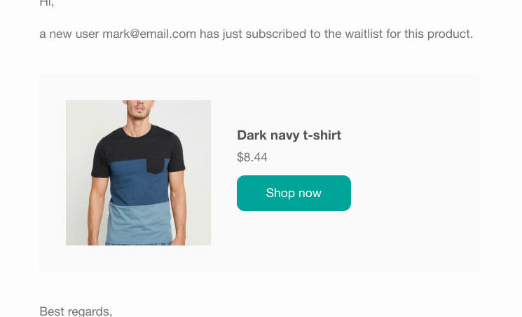 Admin email - new subscription