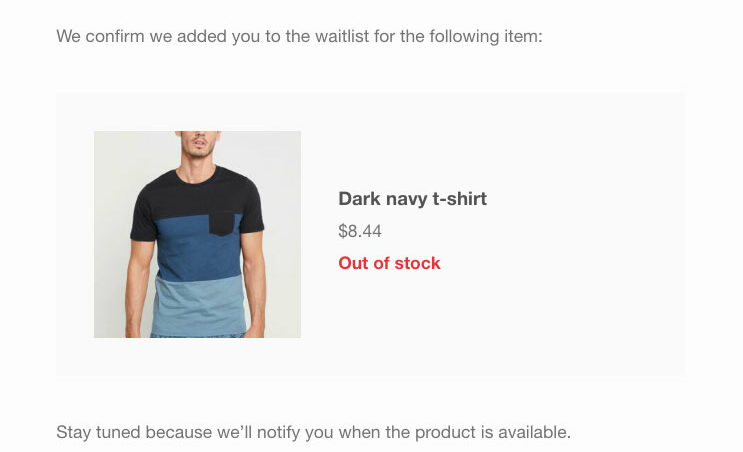 Customer email - subscription