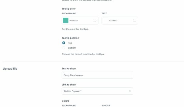 Style - Tooltip and Upload file