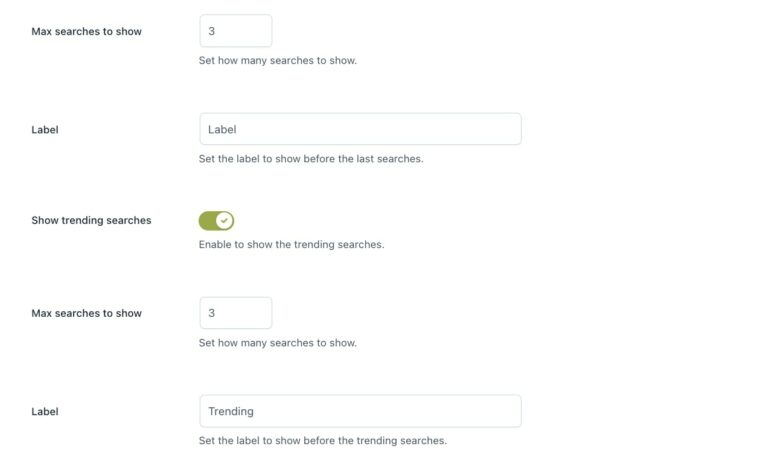 Search shortcodes - Extra options 4/4