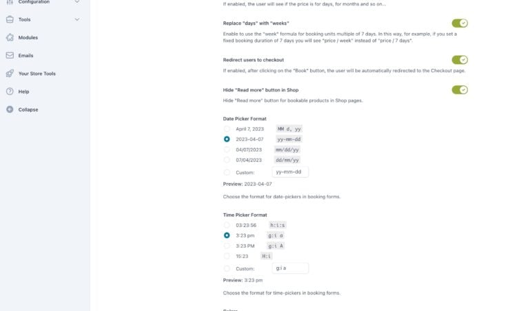 Settings - Customizations