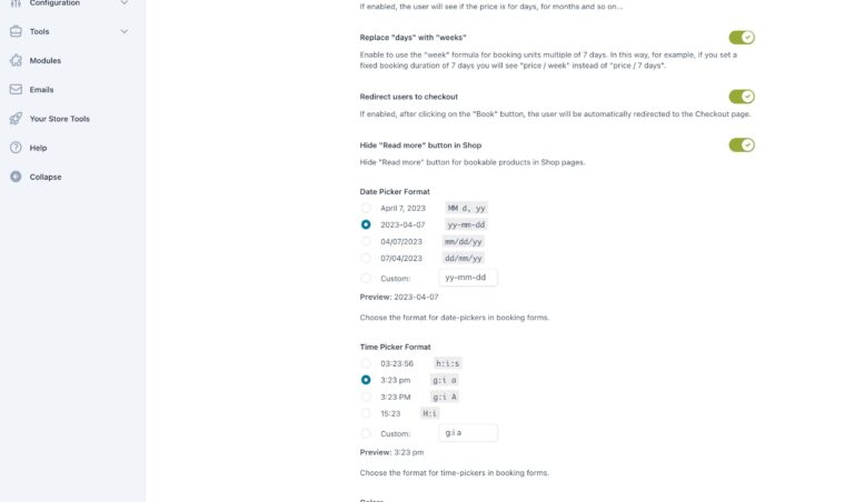 Settings - Customizations