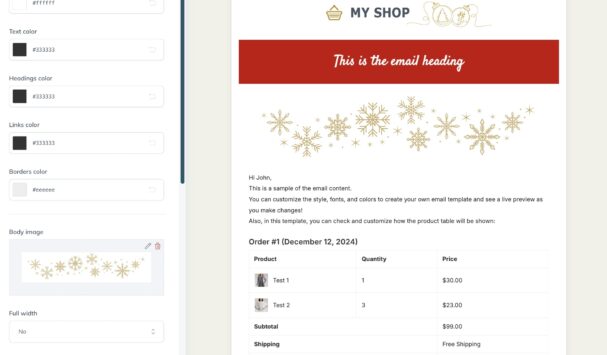 Template builder - Body