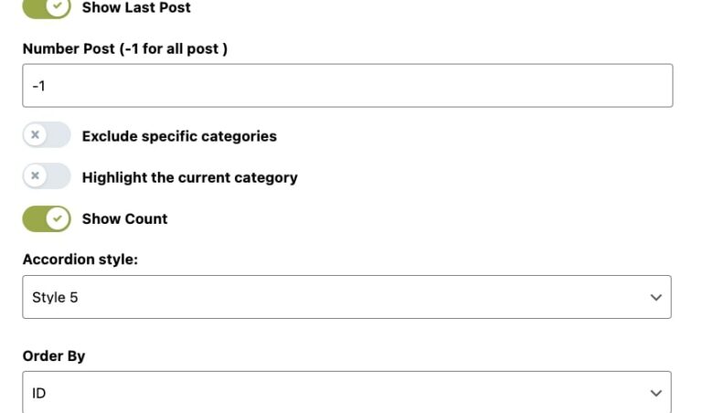 Widget - WordPress category
