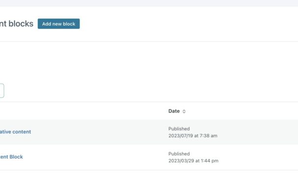 Alternative content list