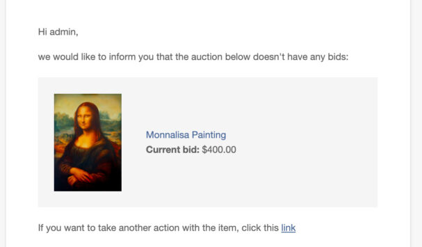 Auction with no bids