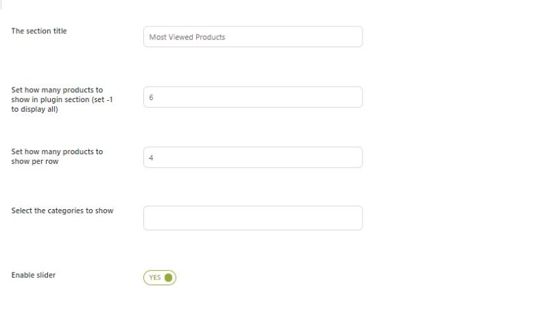 Build your shortcode – Most viewed products